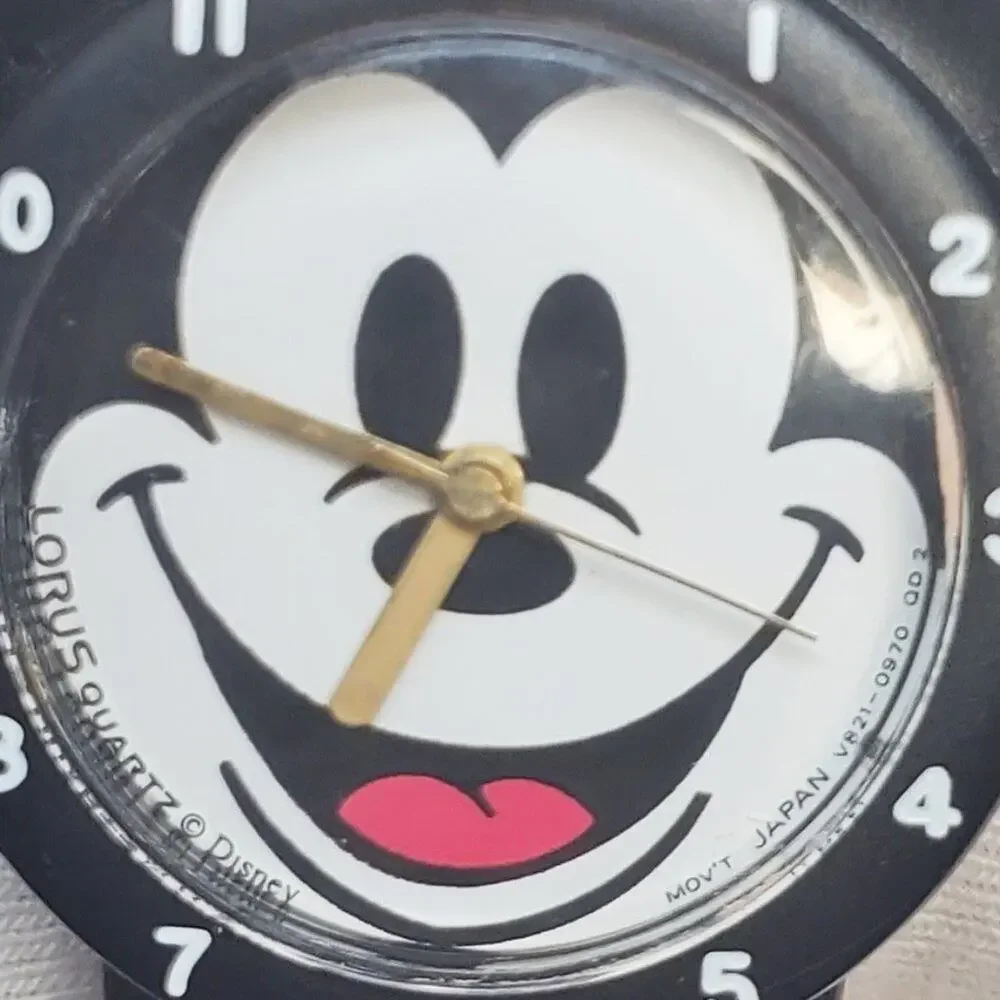 Vintage Disney X Lorus Mickey Mouse Black Ears Watch